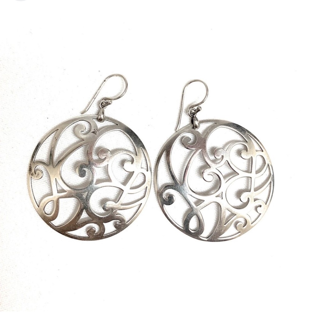 NEW Silpada Vintage Sterling Silver Scroll Dangle Earrings - Picture 7 of 7